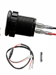 Врезной вольтметр с экраном для лодок и авто12-24В TDS TS-CAU59 Синий